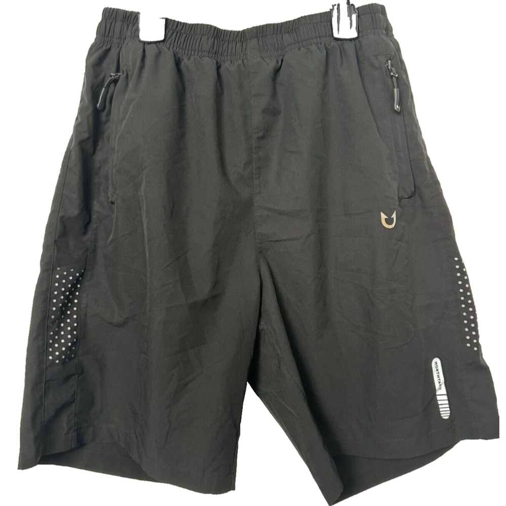 NORTHYARD Men M Running Shorts Quick Dry Workout Shorts with Pockets Black B10